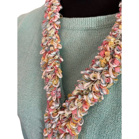 JSS Woman’s 3pcs suit Small knit wear blue teal wool blend USA classic luxury - Picture 7 of 16